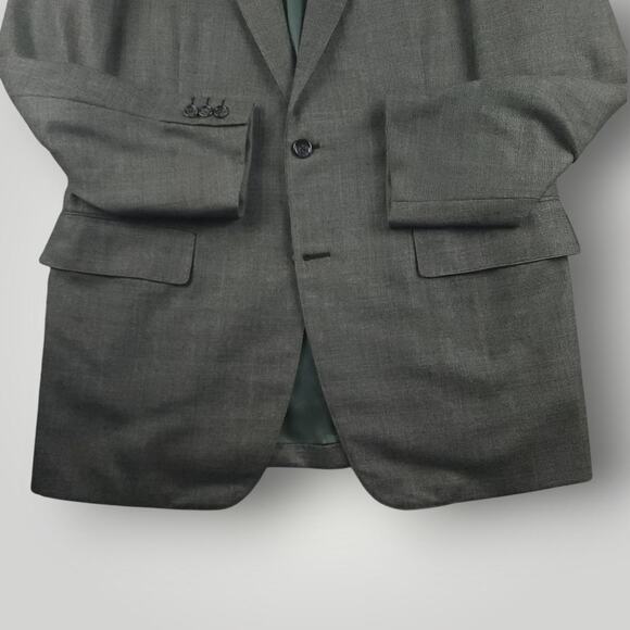 Vtg Single Breasted Suit Mens 40R/34R Classic Fit Wool 2 Piece Glen Check Plaid - Picture 14 of 16